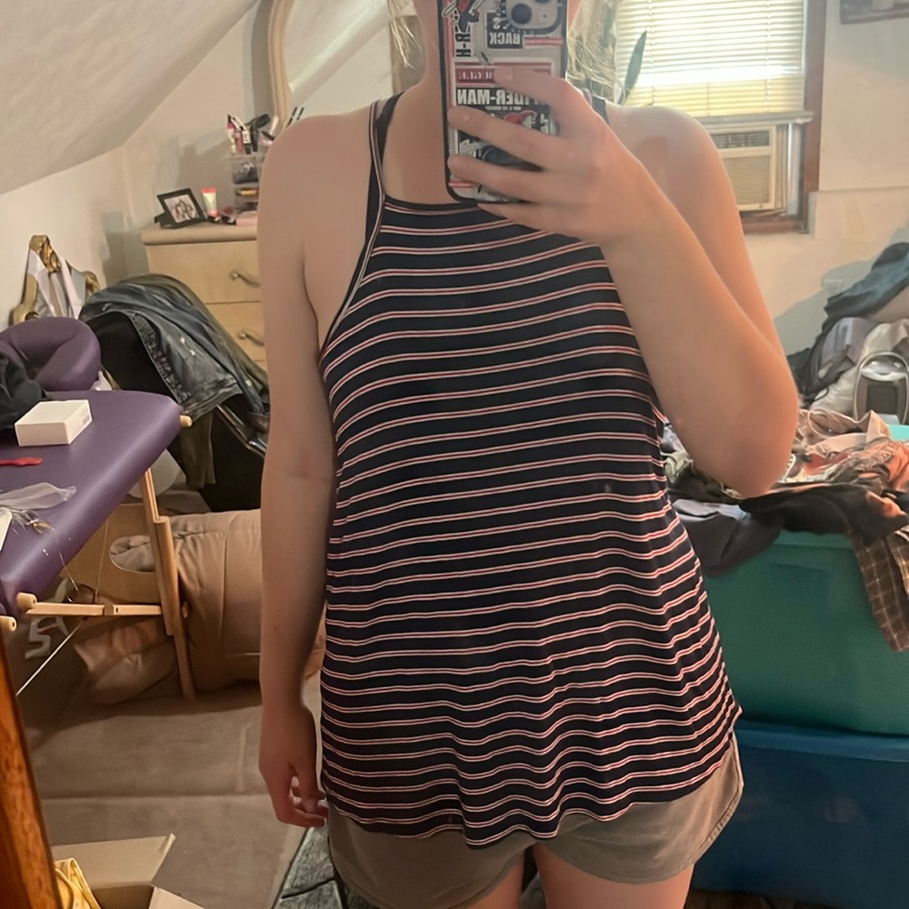 red white and blue tank top